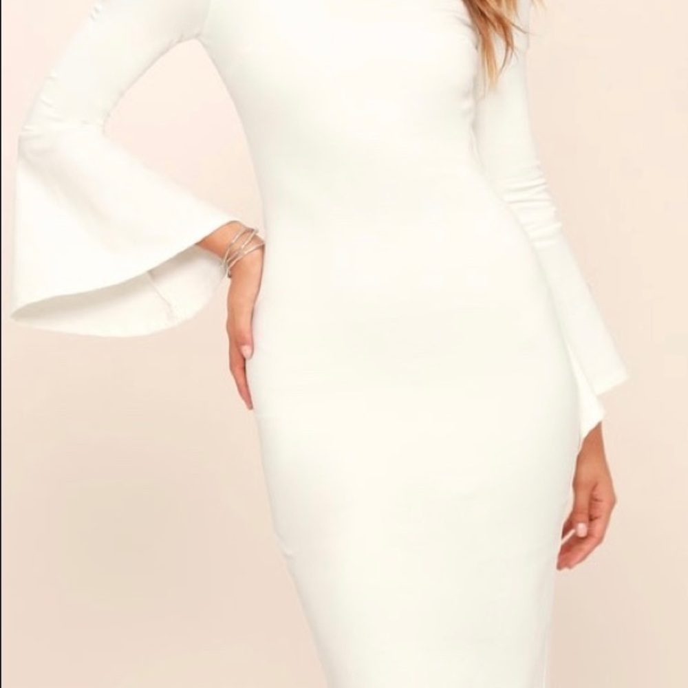 Lulus White off-the-shoulder Midi Dress